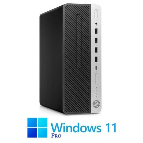 Calculatoare HP ProDesk 600 G5 SFF, Hexa Core i5-9500, 256GB SSD, Win 11 Pro